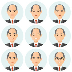 Business man expresions avatar
