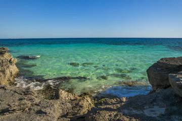 The Blue Lagoon by the Caribbean Sea
