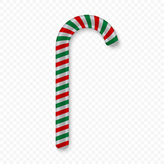 Obraz premium candy cane isolated on transparent background