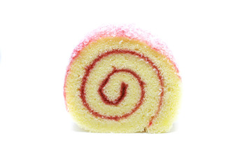 roll cake with raspberry jam