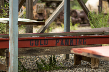 Fototapeta na wymiar Gold panning station