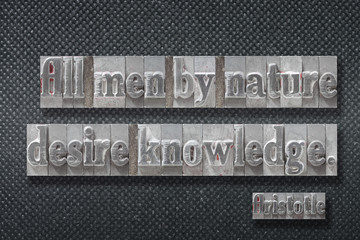 Obraz premium desire knowledge Aristotle