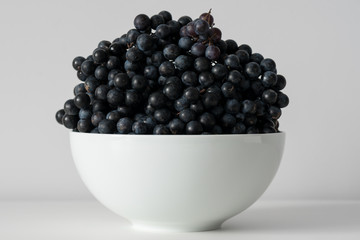 Grapes on a white background.