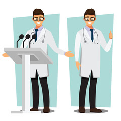 Obraz premium Medical doctors character professors presents, illustration