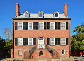 The Isaiah Davenport historic house build in 1820 in Savannah, Georgia