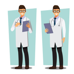 Medical doctors character professors presents, illustration