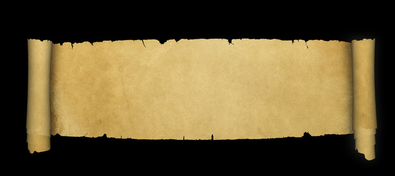 Ancient scroll of parchment.