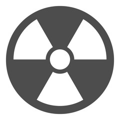 IONIZING RADIATION sign. Nuclear pollution symbol. Vector icon.