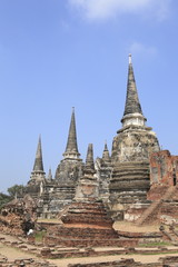 Fototapeta premium Wat Phra Si Sanphet was the holiest temple in Ayutthaya, central Thailand. It's part of Ayutthaya Historic Park, a UNESCO world heritage site