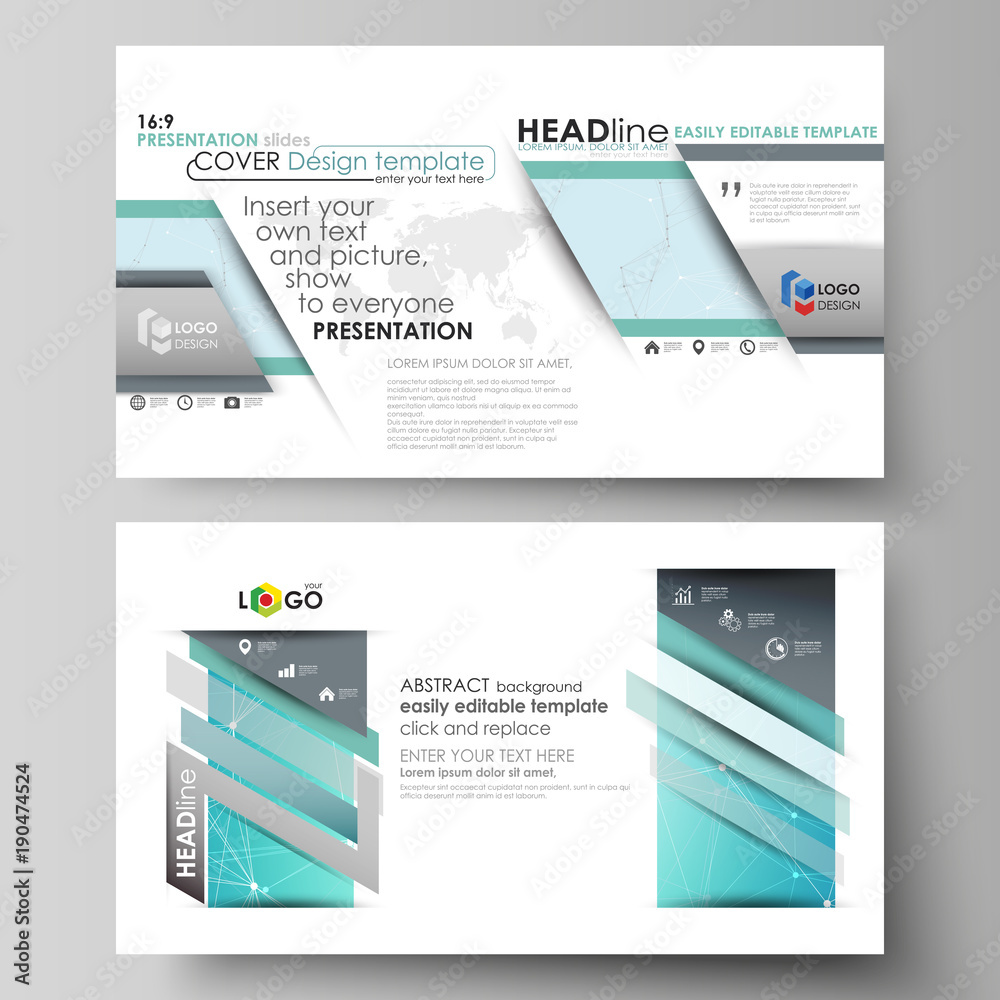 Poster the minimalistic abstract vector illustration of the editable layout of high definition presentation