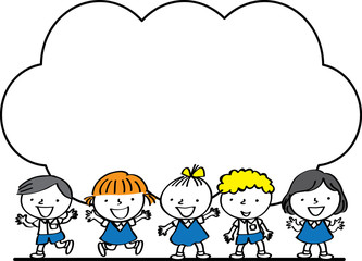 kids with background