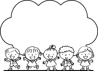 kids with background