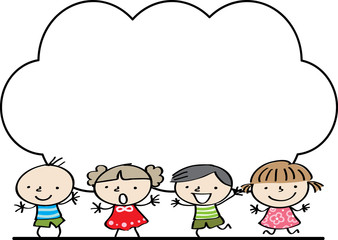 kids with background