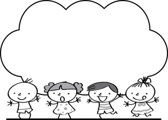 kids with background