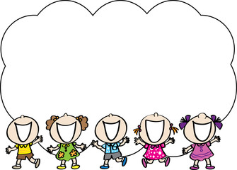 kids with background