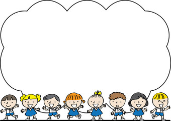 kids with background