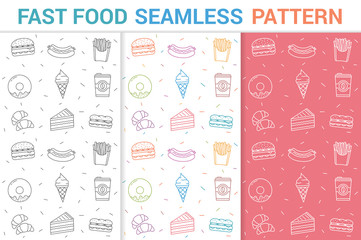 Fast Food Seamless Pattern