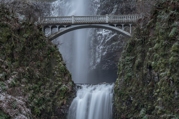 Multnomah Falls in winter