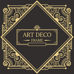 Art Deco Border frame vector03