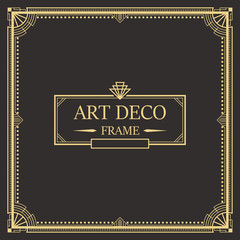 Art Deco Border frame vector05