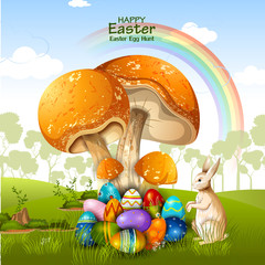 Obraz premium Happy Easter greeting background