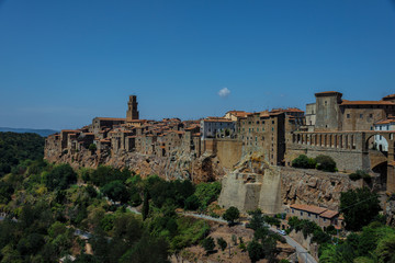 Fototapeta na wymiar Blick auf Pitigliano in der Toskana