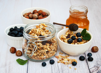 Bowl with granola