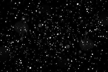 Snowflake material in the black background
