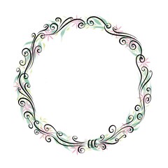 flourished border for invitation, wedding and congratulation cards