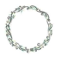 flourished border for invitation, wedding and congratulation cards