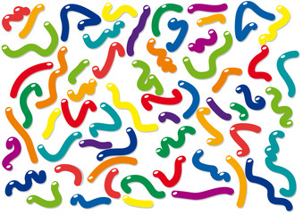 Digital painting. Abstract geometric colorful vector background with scribbles