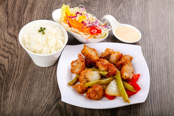 Stir fry teriyaki pork