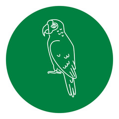 Amazon parrot icon in thin line style