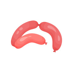Sausages meat product cartoon vector Illustration