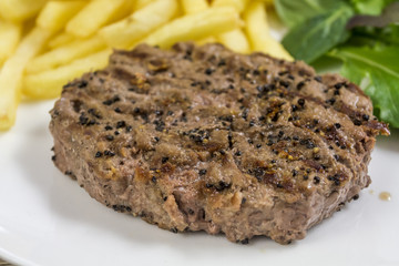 steak haché et frites