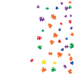 Confetti Background Pattern. Puzzle pieces and big ideas design, vector illustration graphic