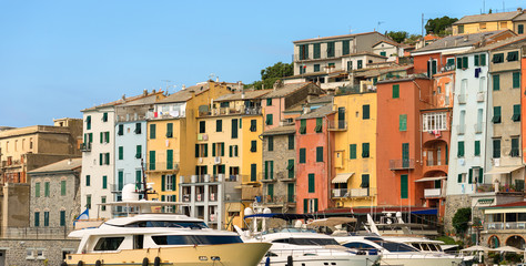 Fototapeta na wymiar Yachts in Porto Venere - Liguria Italy