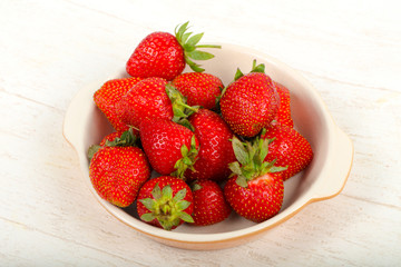 Strawberry in the bowl