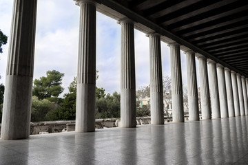 Columns in the Greek Acropolis