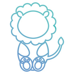 cute and tender lion character vector illustration design