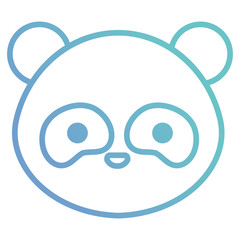 cute and tender bear panda head character vector illustration design