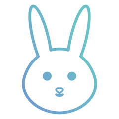 cute and tender rabbit head character vector illustration design