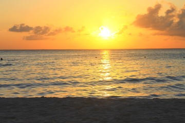 Sunset on the beach