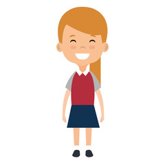 cute and little girl vector illustration design