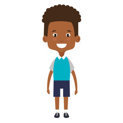 cute and little african boy vector illustration design