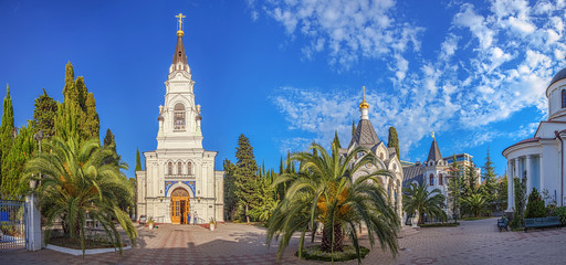 Panorama of the Cathedral Complex of Michael the Archangel in Sochi, Russia