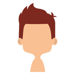 cute and little boy shirtless vector illustration design