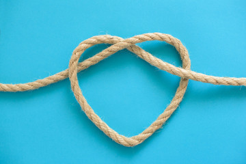 Heart shape made of rope