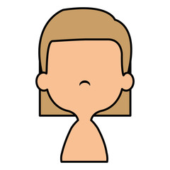 cute and little girl shirtless vector illustration design