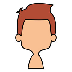 cute and little boy shirtless vector illustration design